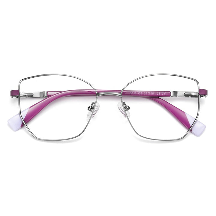 Gmei Unisex Full Rim Alloy Square Polygonal Frame Eyeglasses 3011 Full Rim Gmei Optical C3