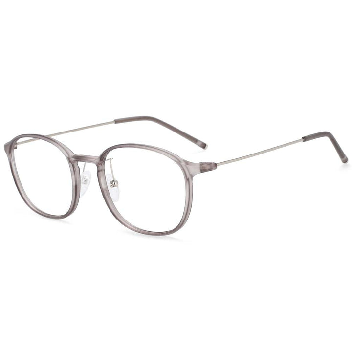 CCspace Unisex Full Rim Square Tr 90 Titanium Frame Eyeglasses 54315 Full Rim CCspace China matte-gray