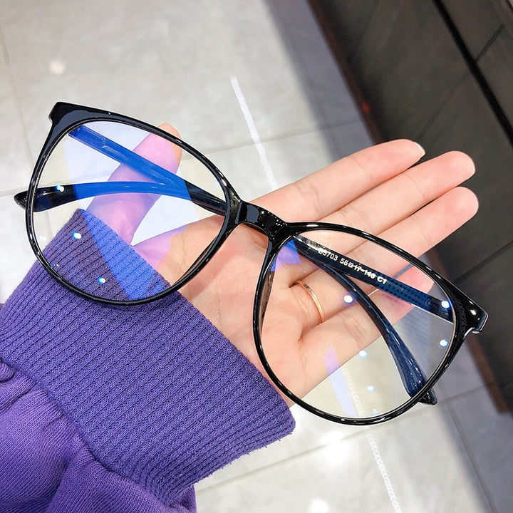 CCspace Unisex Full Rim Oversized Square Tr 90 Eyeglasses 55875 Full Rim CCspace
