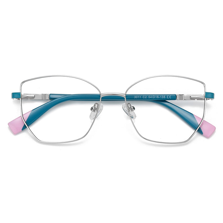 Gmei Unisex Full Rim Alloy Square Polygonal Frame Eyeglasses 3011 Full Rim Gmei Optical   