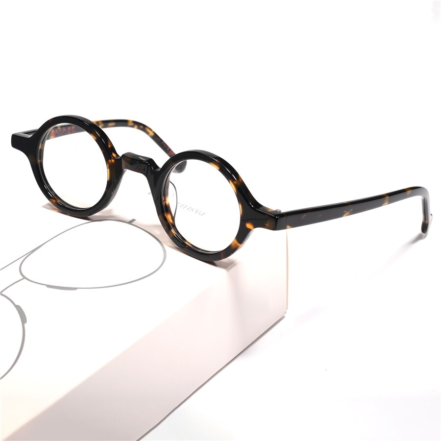 Cubojue Unisex Full Rim Small Round 38mm Acetate Hyperopic Reading Glasses A916 Reading Glasses Cubojue