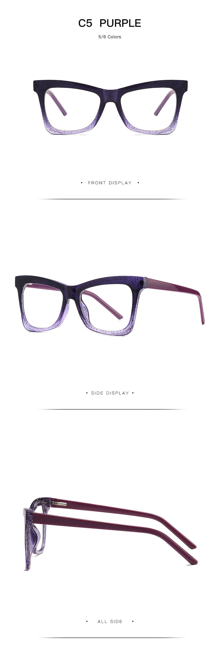 Gmei Women's Full Rim TR 90 Titanium Cat Eye Frame Eyeglasses 2042 Full Rim Gmei Optical