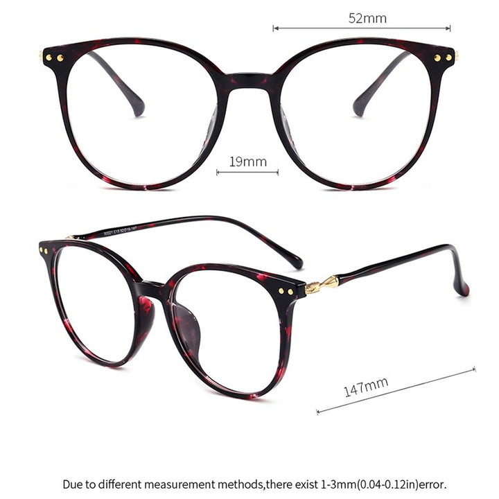 Kansept Unisex Full Rim Round Square Tr 90 Titanium Eyeglasses 90021 Full Rim Kansept