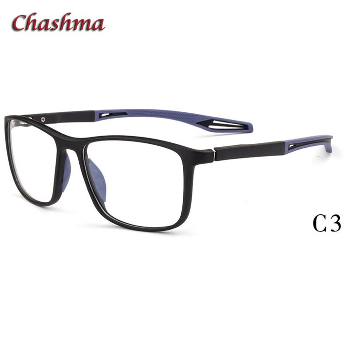 Chashma Ochki Unisex Full Rim Square Tr 90 Titanium Sport Eyeglasses 1021 Full Rim Chashma Ochki C3