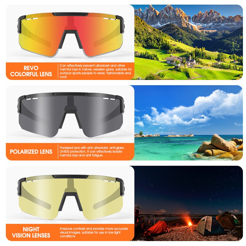 West Biking Unisex Semi Rim Tr 90 Polarized Sport Sunglasses YP0703138 Sunglasses West Biking