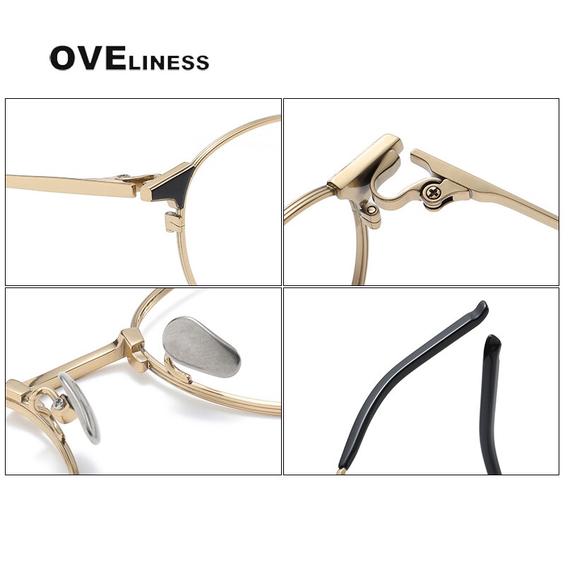 Oveliness Unisex Full Rim Round Titanium Eyeglasses 960 Full Rim Oveliness