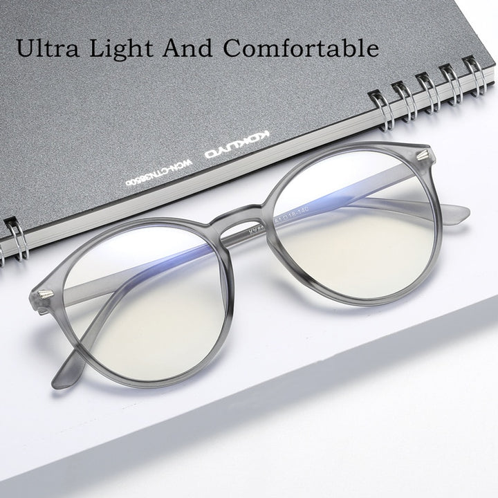 Yimaruili Unisex Full Rim Round Tr 90 Eyeglasses TR90 6009 Reading Glasses Yimaruili Eyeglasses