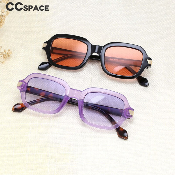 CCspace Unisex Full Rim Square Resin Alloy Frame Punk Sunglasses 54401 Sunglasses CCspace Sunglasses