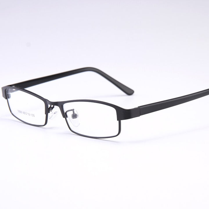 Bclear Men's Full Rim Small Rectangle Alloy Acetate Frame Eyeglasses My1858 Full Rim Bclear Black
