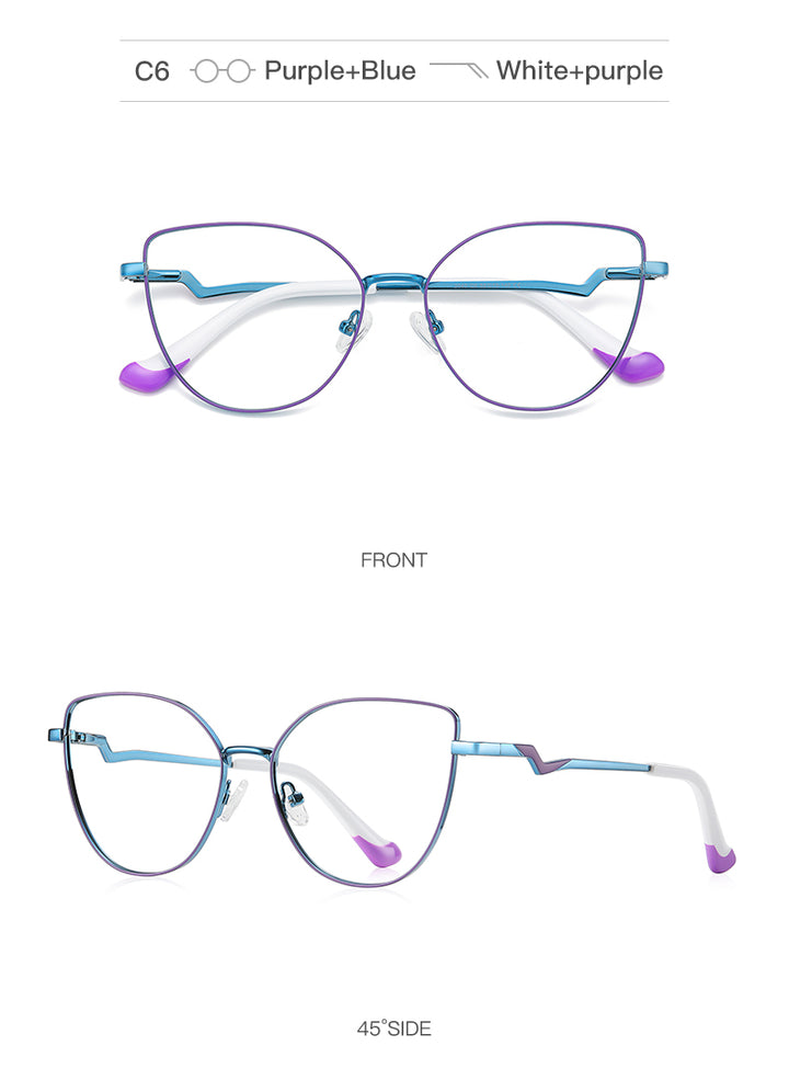 Gmei Women's Full Rim Alloy Cat Eye Frame Eyeglasses 3043 Full Rim Gmei Optical