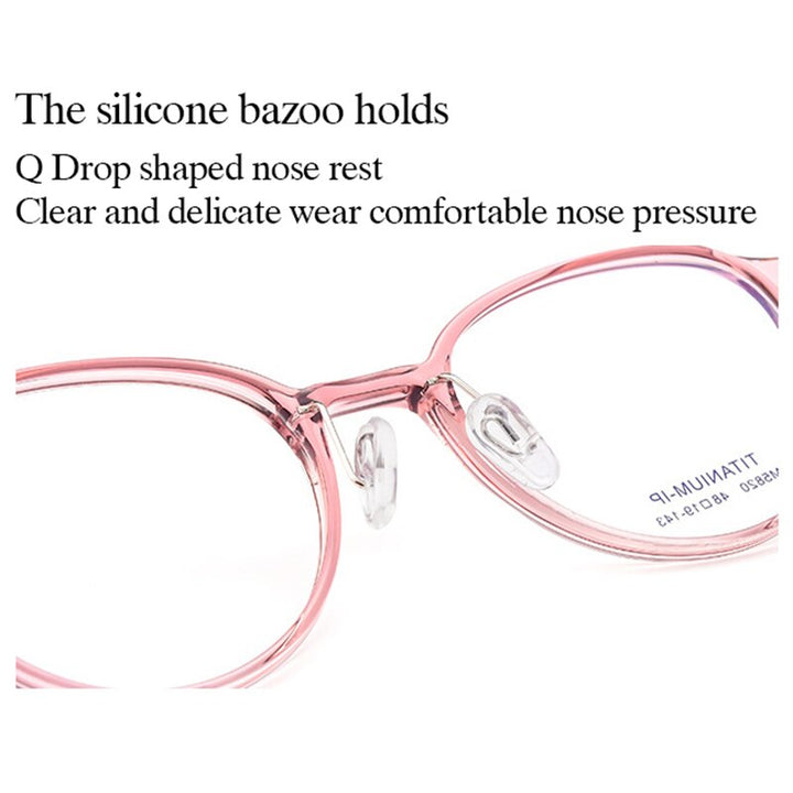 Hotony Women's Full Rim Round Square Acetate Eyeglasses 5820m Full Rim Hotony