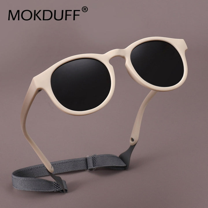 Mokduff Unisex Infant Full Rim Round Tr 90 Titanium Polarized Sunglasses 8308 Sunglasses Mokduff