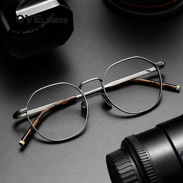 Oveliness Unisex Full Rim Round Square Titanium Eyeglasses Mira Full Rim Oveliness
