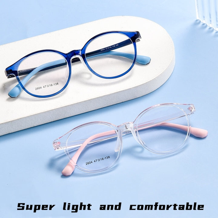 Yimaruili Children's Unisex Full Rim Tr 90 Round Eyeglasses 2604et Full Rim Yimaruili Eyeglasses