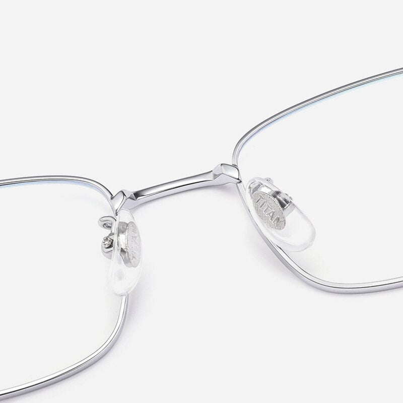Zirosat Unisex Full Rim Square Titanium Eyeglasses P15303 Full Rim Zirosat