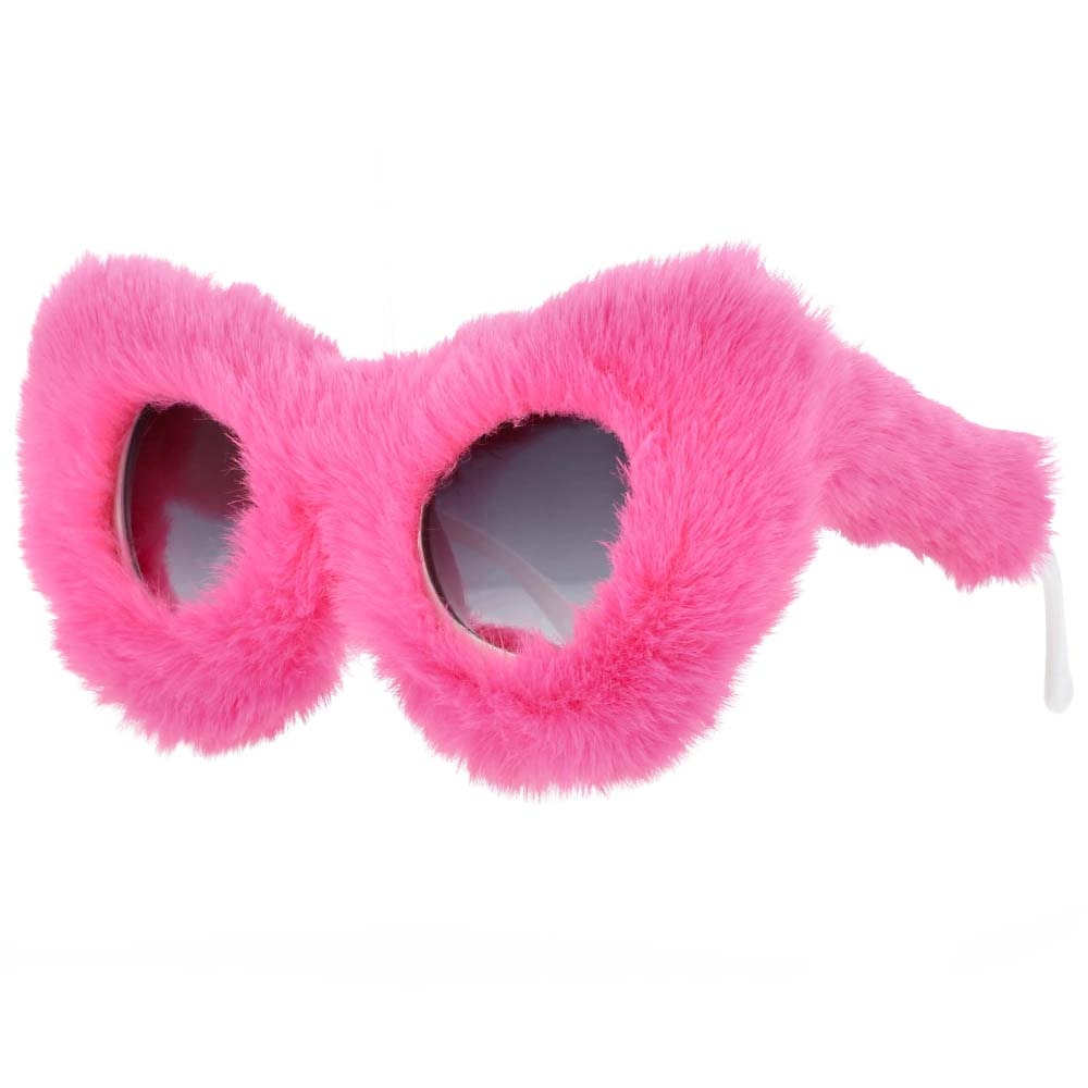 CCspace Women's Full Rim Velvet/Resin Cat Eye Sunglasses 54190 Sunglasses CCspace Sunglasses rose-red