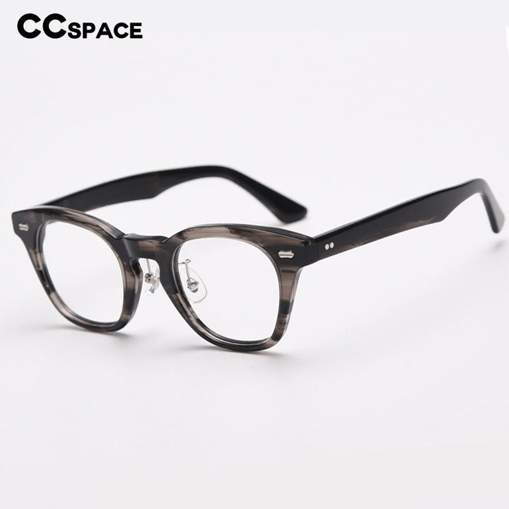 CCspace Unisex Full Rim Square Acetate Fiber Eyeglasses 55683 Full Rim CCspace