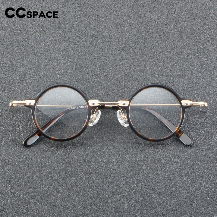 CCspace Women's Full Rim Round Acetate Eyeglasses 55275 Full Rim CCspace