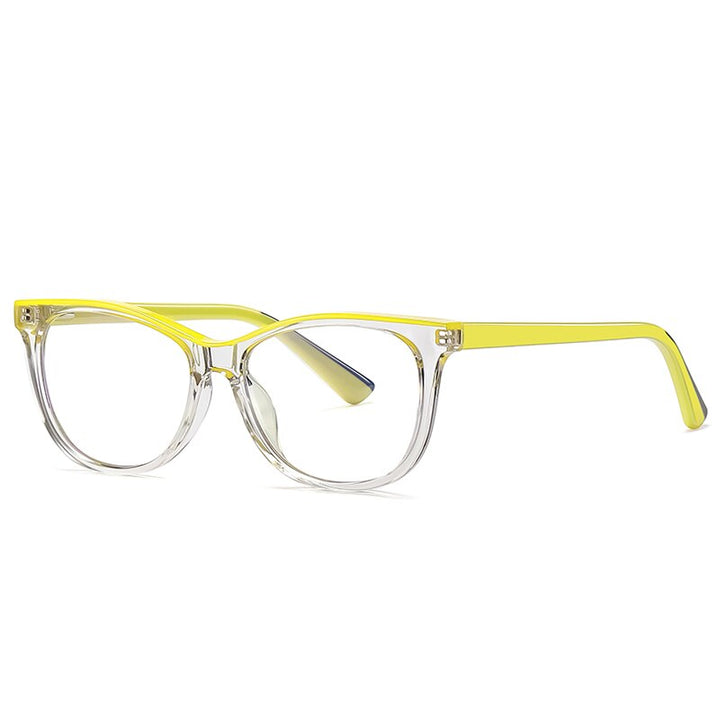 Gmei Youth Girl's Full Rim Small Square Tr 90 Titanium Spring Hinge Eyeglasses 20207 Full Rim Gmei Optical C2  