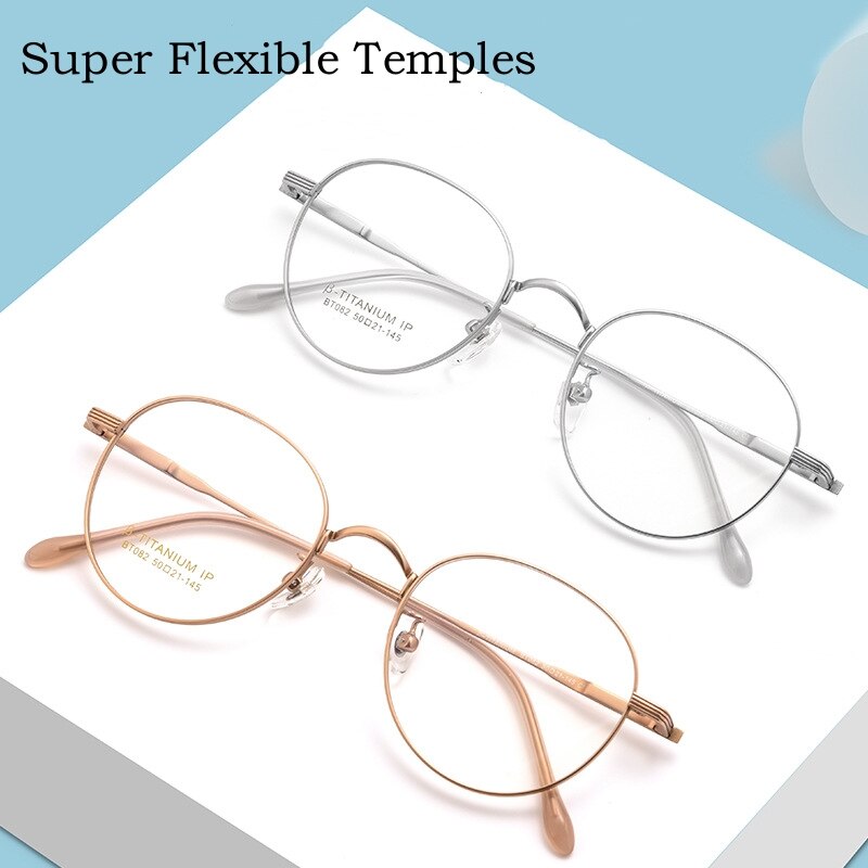 Yimaruili Unisex Full Rim Polygonal Titanium Eyeglasses Bt082t Full Rim Yimaruili Eyeglasses