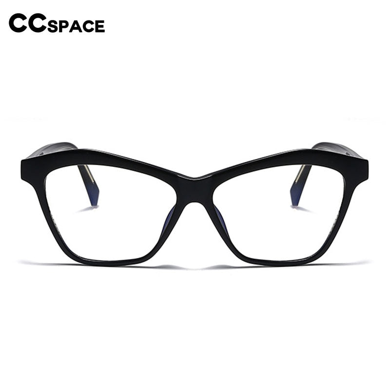 CCspace Women's Full Rim Square Cat Eye Acetate Eyeglasses 55061 Full Rim CCspace