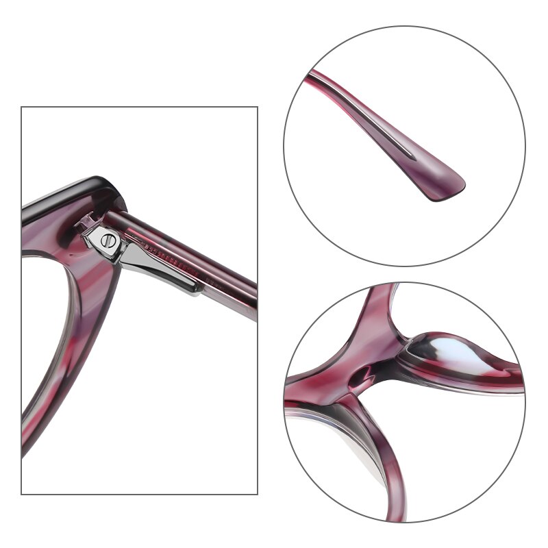 Zirosat Women's Full Rim Cat Eye Acetate Eyeglasses 8816 Full Rim Zirosat