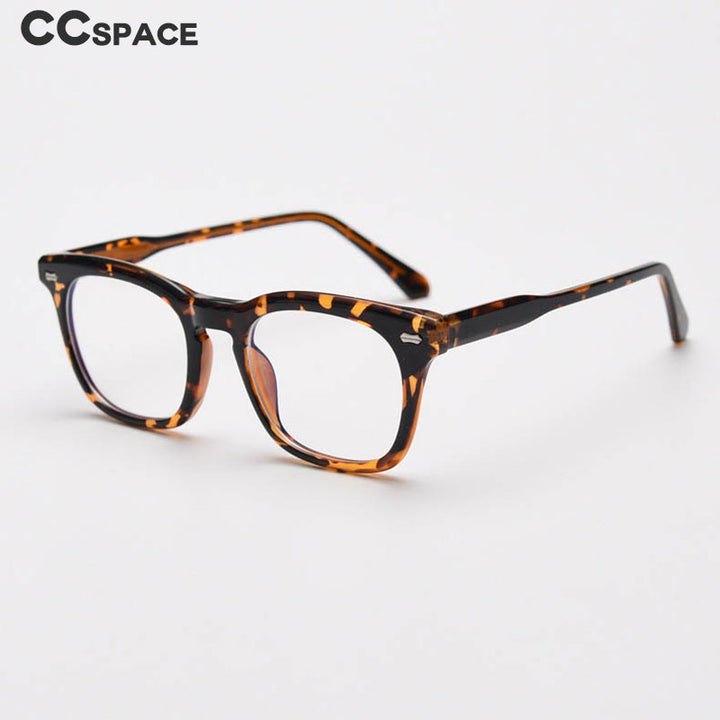CCspace Unisex Full Rim Square Cat Eye Tr 90 Acetate Eyeglasses 55801 Full Rim CCspace