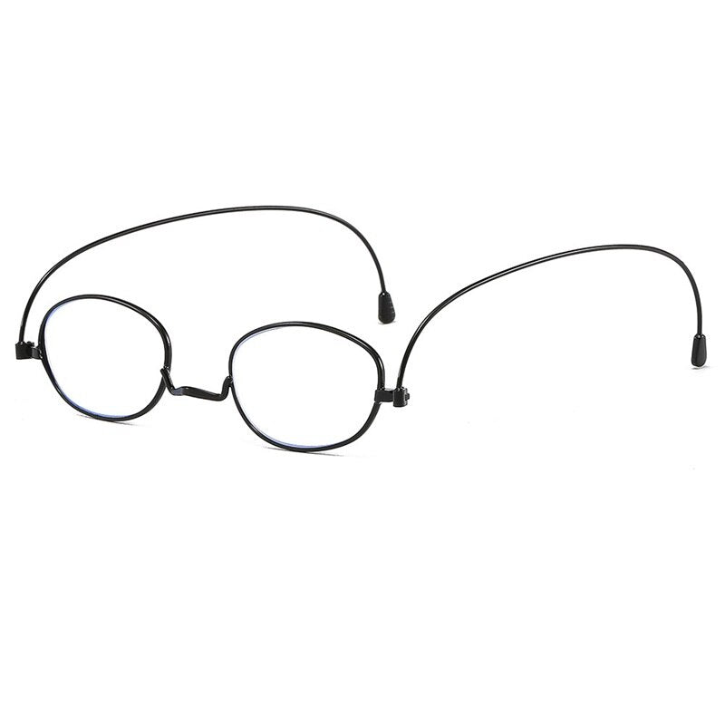 Hdcrafter Unisex Full Rim Round Oval Alloy Anti Blue Reading Glasses Reading Glasses Hdcrafter Eyeglasses