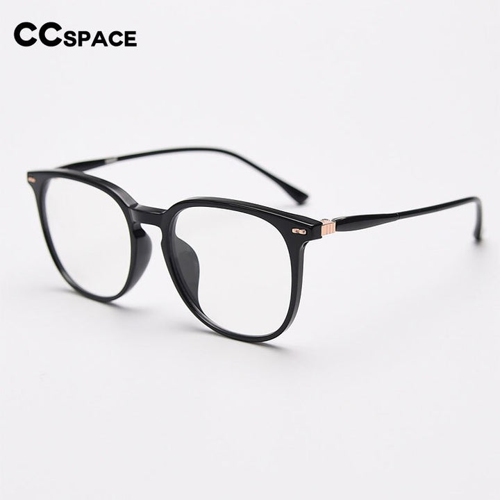 CCspace Unisex Full Rim Square Tr 90 Titanium Eyeglasses 55687 Full Rim CCspace