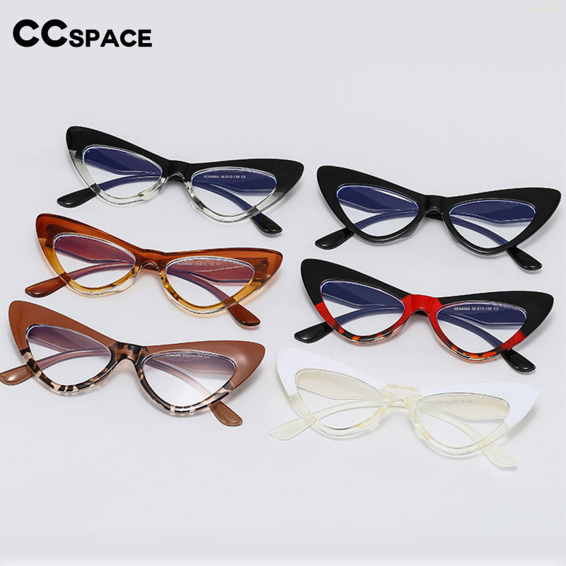 CCspace Women's Full Rim Oversized Cat Eye Acetate Eyeglasses 53299 Full Rim CCspace