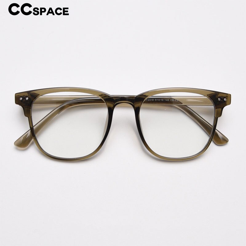 CCspace Unisex Full Rim Big Square Tr 90 Titanium Eyeglasses 55804 Full Rim CCspace