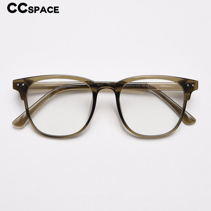 CCspace Unisex Full Rim Big Square Tr 90 Titanium Eyeglasses 55804 Full Rim CCspace