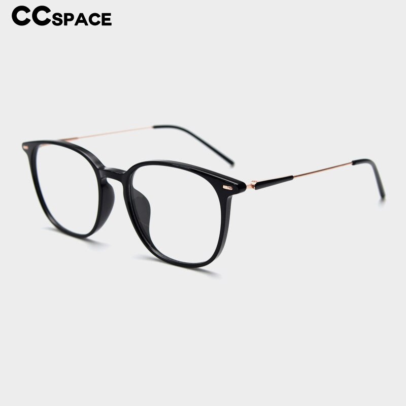 CCspace Unisex Full Rim Square Tr 90 Titanium Eyeglasses 55688 Full Rim CCspace