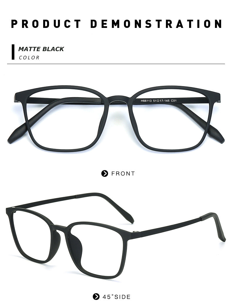 Chashma Unisex Full Rim Ultem Titanium Square Frame Eyeglasses 66113 Full Rim Chashma