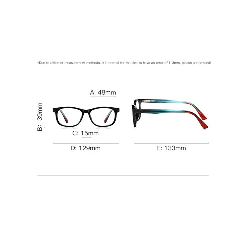 Zirosat Children's Unisex Full Rim Square Tr 90 + Cp Eyeglasses 20212 Full Rim Zirosat