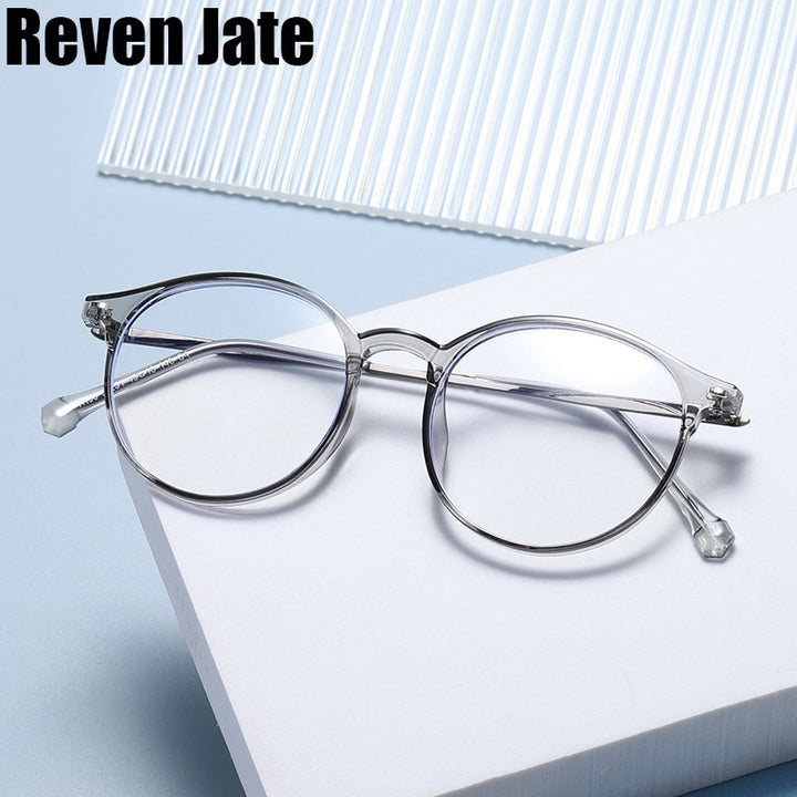 Reven Jate Unisex Full Rim Round Tr 90 Eyeglasses 81251 Full Rim Reven Jate