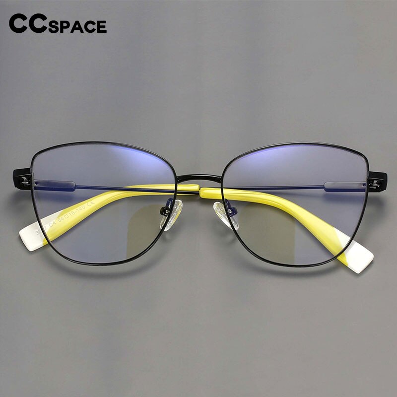 CCspace Women's Full Rim Oversized Square Alloy Frame Eyeglasses 54260 Full Rim CCspace