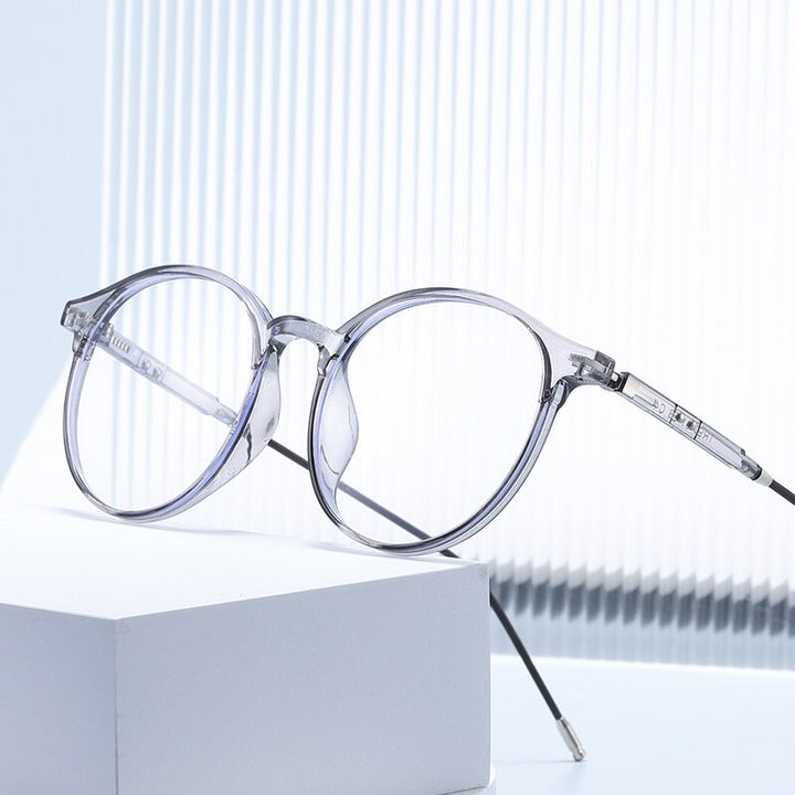 Reven Jate Unisex Full Rim Round Tr 90 Eyeglasses 81233 Full Rim Reven Jate