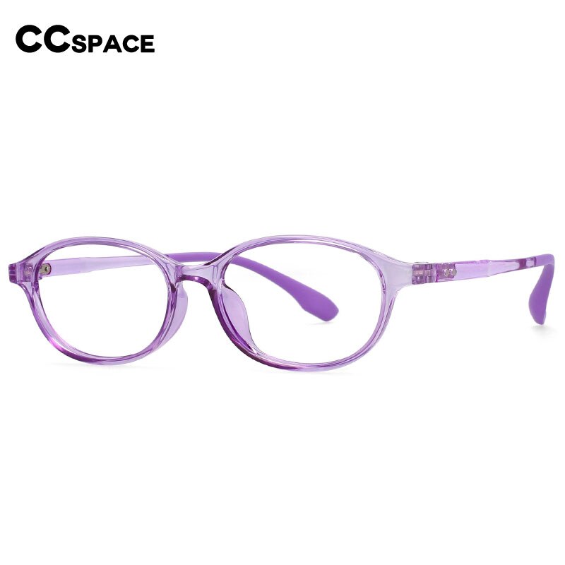 CCspace Unisex Youth Size Full Rim Oval Tr 90 Titanium Frame Eyeglasses 54466 Full Rim CCspace
