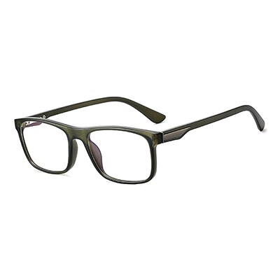Ralferty Men's Full Rim Square Tr 90 Acetate Eyeglasses F95375 Full Rim Ralferty China C6 Clear Green
