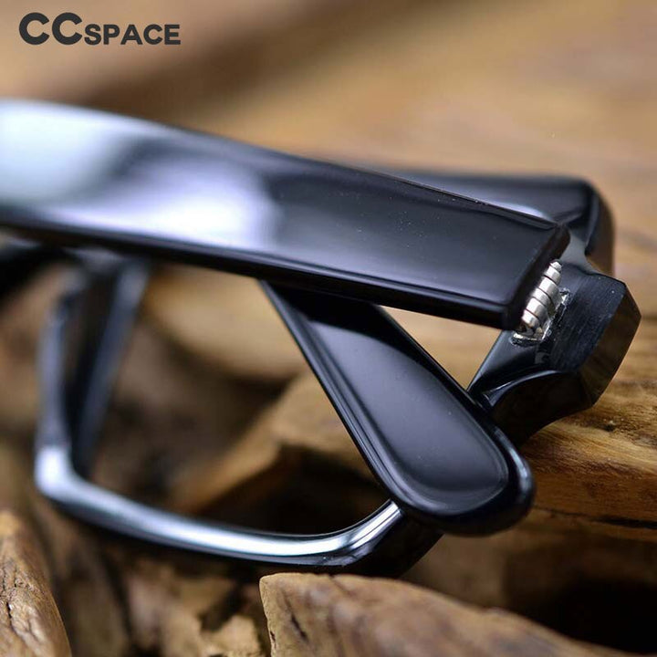 CCspace Unisex Full Rim Square Acetate Eyeglasses 54726 Full Rim CCspace