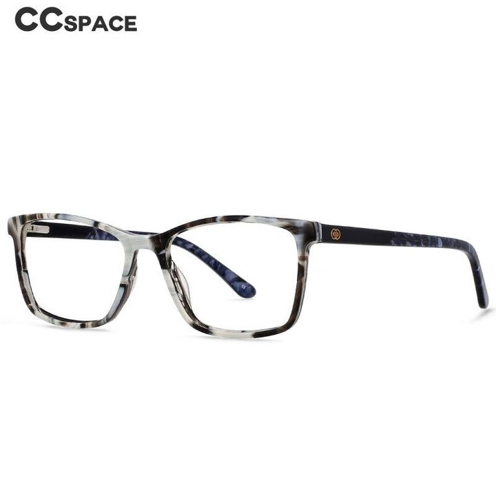 CCspace Men's Full Rim Square Acetate Frame Eyeglasses 54553 Full Rim CCspace