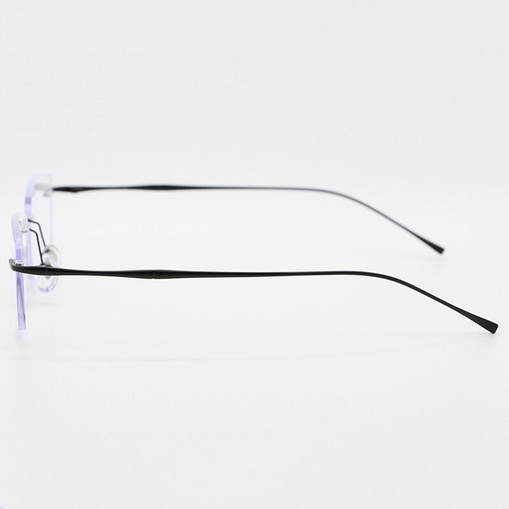 Bclear Unisex Rimless Square Titanium Frame Eyeglasses My632 Rimless Bclear