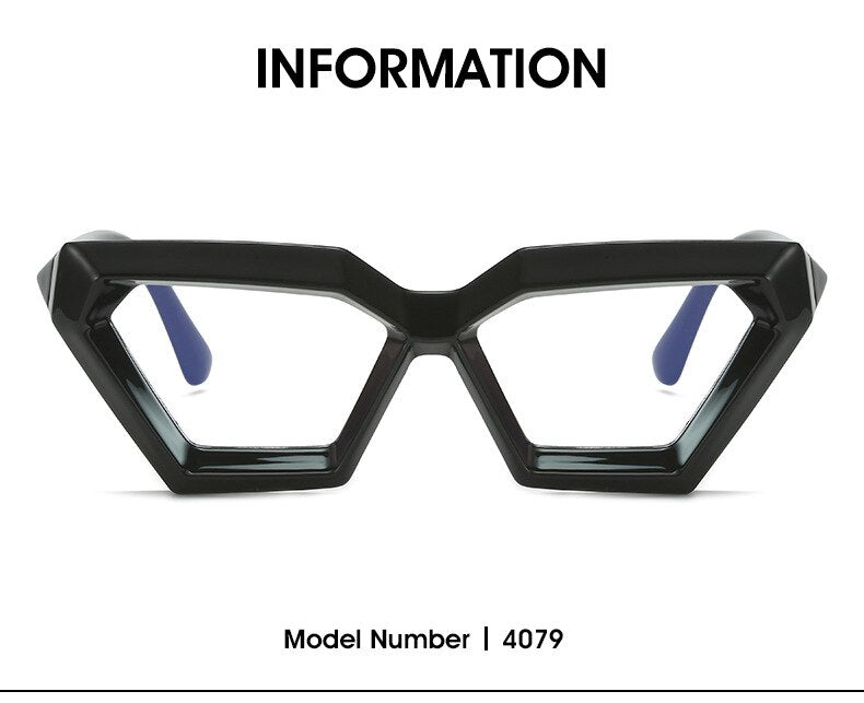 CCspace Women's Full Rim Oval Cat Eye Acetate Eyeglasses 55613 Full Rim CCspace