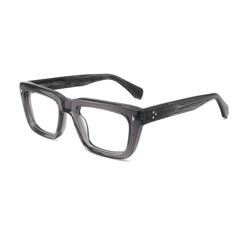 CCspace Unisex Full Rim Square Cat Eye Acetate Eyeglasses 54908 Full Rim CCspace Gray China