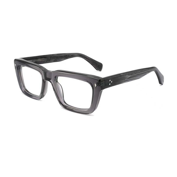 CCspace Unisex Full Rim Square Cat Eye Acetate Eyeglasses 54908 Full Rim CCspace Gray China