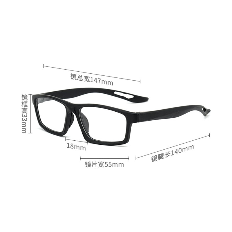 Reven Jate Unisex Full Rim Square Tr 90 Sport Eyeglasses 1219 Full Rim Reven Jate