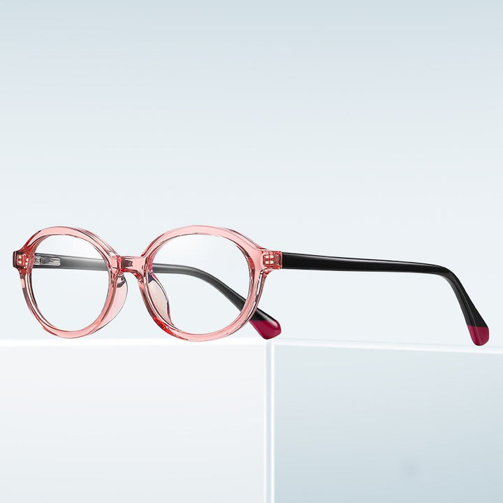 Gmei Unisex Children's Full Rim Round Small Square Tr 90 Titanium Eyeglasses 20205 Full Rim Gmei Optical