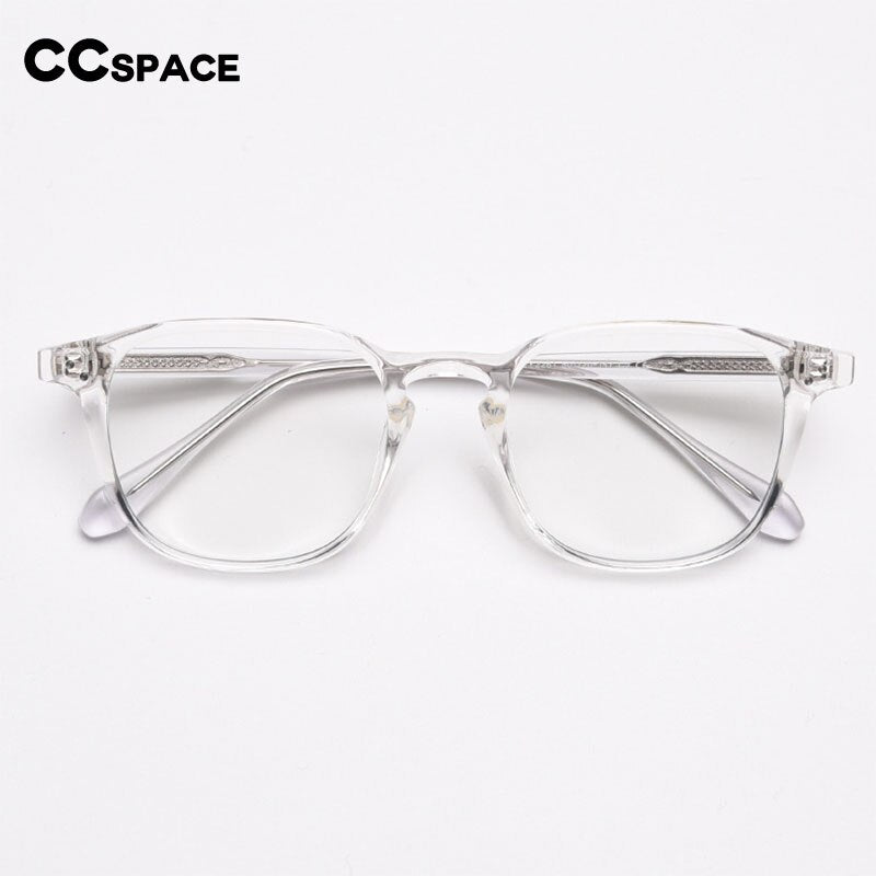 CCspace Unisex Full Rim Square Cat Eye Tr 90 Titanium Eyeglasses 55694 Full Rim CCspace