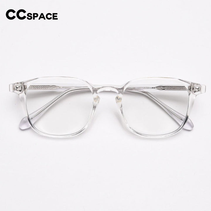 CCspace Unisex Full Rim Square Cat Eye Tr 90 Titanium Eyeglasses 55694 Full Rim CCspace